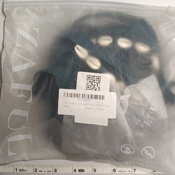 NWT ZAFUL Large Pentangon Blue with Shells bikini set - Picture 3 of 6